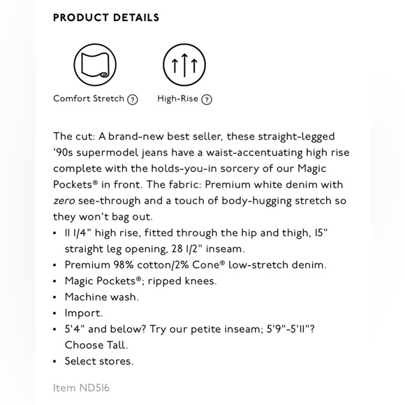 NWT - Madewell The Perfect Vintage Straight Jean Tile White Ripped-Knee Edition - Picture 10 of 12